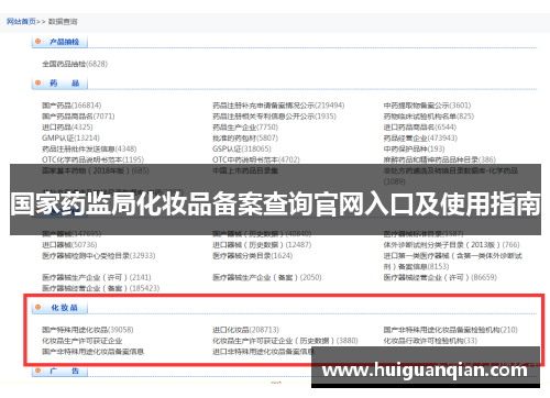 国家药监局化妆品备案查询官网入口及使用指南
